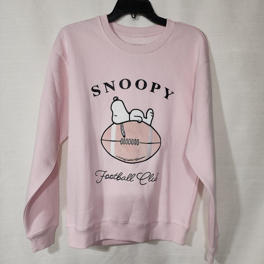 Snoopy laying on Football Sweatshirt women's XS
